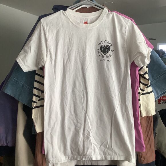 We care animal rescue tee T-shirt since 1982 size small s promo - Picture 1 of 3